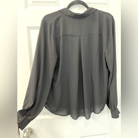 Women’s WHBM Long-Sleeve Soft Shirt Black Size Large - Picture 3 of 3